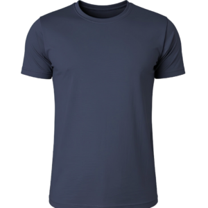 MosLuxarTrend Men’s Blue Solid Crew T-Shirt – Premium Cotton Blend