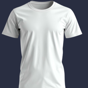 MosLuxarTrend Men’s White Solid Crew T-Shirt – Premium Cotton Blend