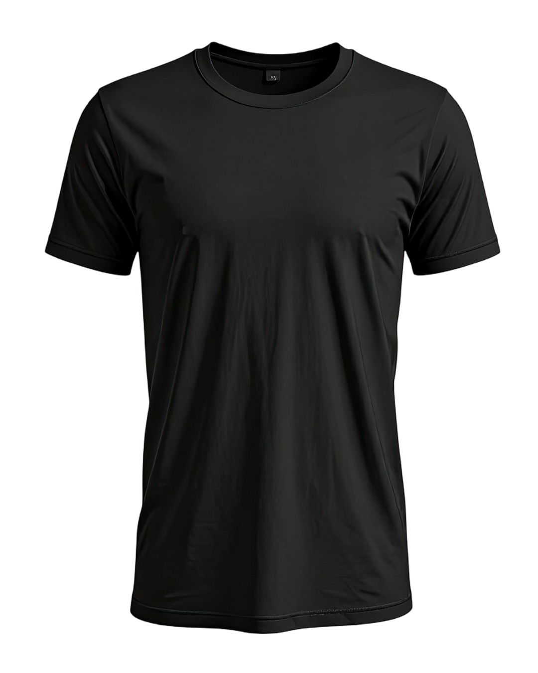 MosLuxarTrend Men’s Black Solid Crew T-Shirt – Premium Cotton Blend