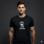 MosLuxarTrend Men’s Black Cotton T-Shirt Feelings Sad Character T-Shirt