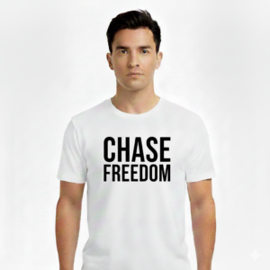 MosLuxarTrend Men’s White Cotton T-Shirt – CHASE FREEDOM T-Shirt