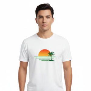 MosLuxarTrend Men’s White Cotton T-Shirt – "Be Gentle With Yourself"